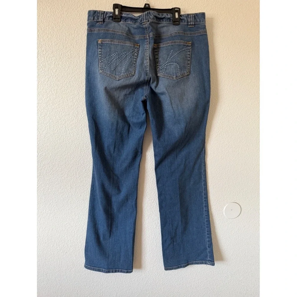Michael Kors Plus Size 14W Womens Bootcut Jeans Blue Denim Mid Rise 99% Cotton
